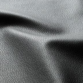 Polsterstoff Lederimitat leichte Prägung – schwarz, 