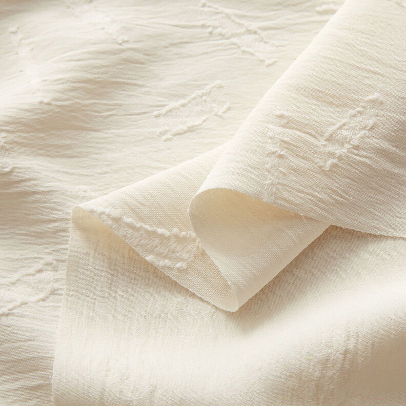 Jacquard Dobby Streifen – wollweiss, image number 3