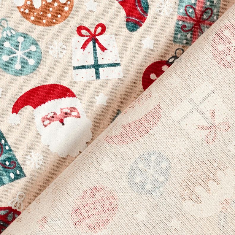 Dekostoff Canvas niedliche Weihnachtsmotive – natur/eukalyptus,  image number 4