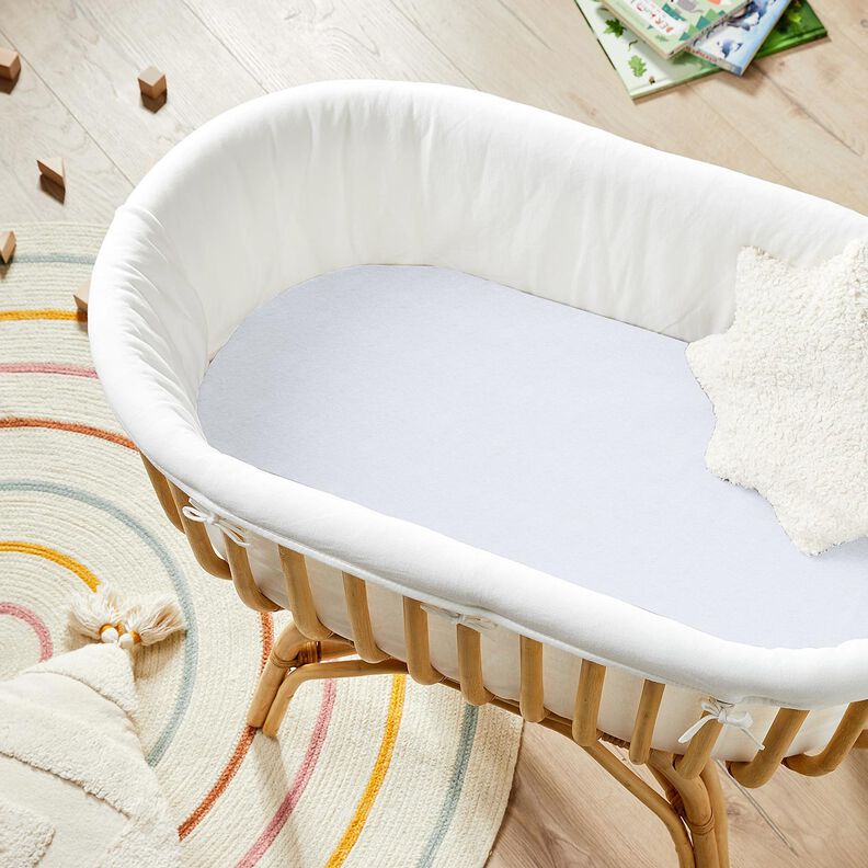 Baumwollstoff Molton schwer – weiss | Reststück 50cm,  image number 5