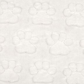 Kuschelfleece Hundepfoten – elfenbein, 