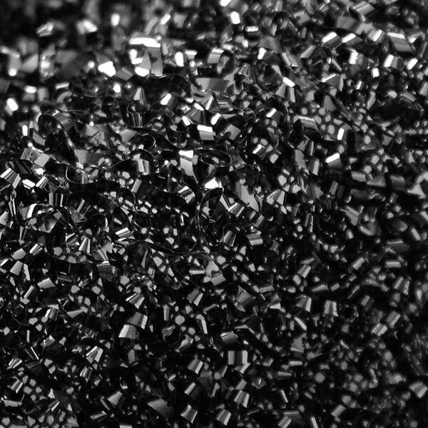 Karnevalsstoff Strick-Lametta – schwarz | Reststück 100cm