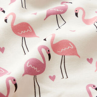 Alpenfleece verliebte Flamingos – wollweiss, 
