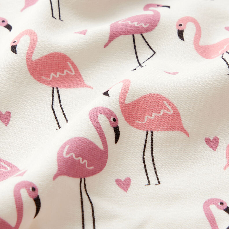 Alpenfleece verliebte Flamingos – wollweiss,  image number 3