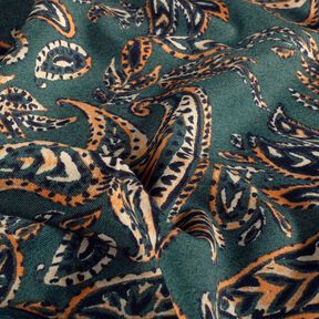 Romanit Jersey Paisley – blautanne/pfirsichorange, 