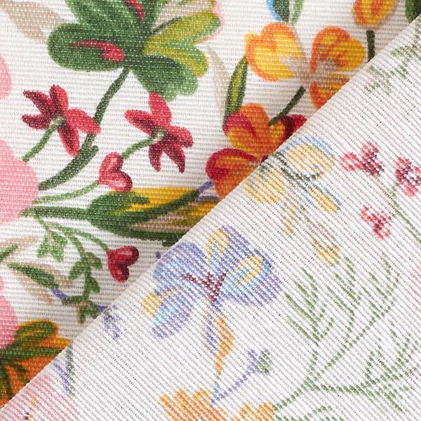Dekostoff Canvas gemaltes Blumenmeer | Reststück 50cm