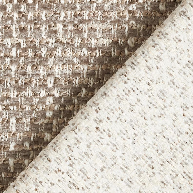 Polsterstoff bunte Boucléoptik – dunkeltaupe/hellbeige,  image number 3