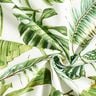 Dekostoff Halbpanama exotische Blätter – grün/weiss,  thumbnail number 4