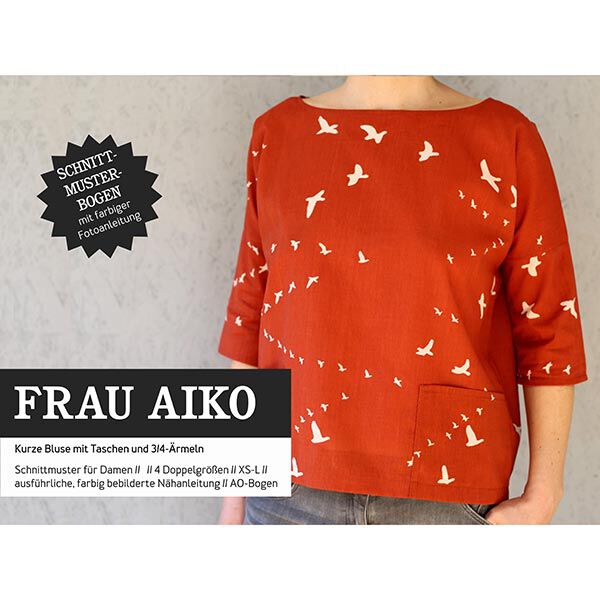 FRAU AIKO-kurze Bluse mit Taschen | Studio Schnittreif | XXS-L,  image number 1