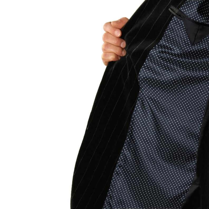 Futterstoff Polkadots – marineblau/weiss,  image number 5