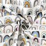 Baumwollpopeline verschnörkelte Regenbögen – weiss,  thumbnail number 3