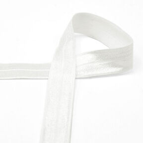 Elastisches Einfassband (Falzgummi) glänzend [20 mm] – wollweiss, 