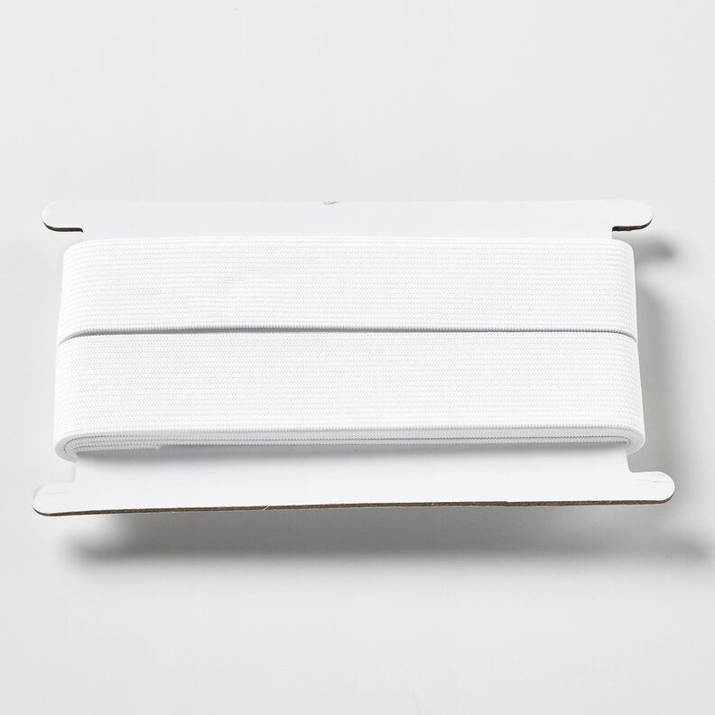 Glattes Gummiband [3 m | 30 mm] – weiss,  image number 1