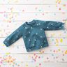 GOTS French Terry Sommersweat Pinguinfamilie Digitaldruck – jeansblau,  thumbnail number 6