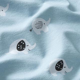 Baumwolljersey Baby-Elefanten – hellblau, 