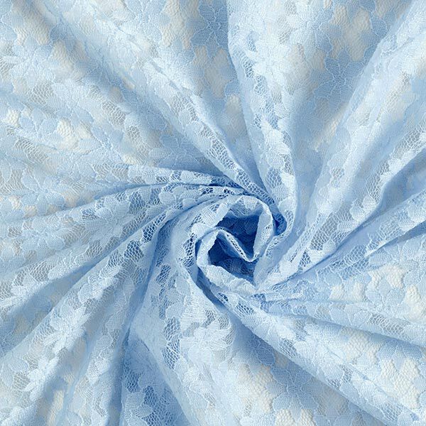 Spitze Blümchen – hellblau | Reststück 100cm