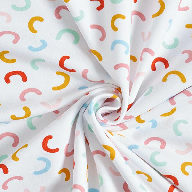 Sweatshirt angeraut bunte Bögen – weiss,  image number 4