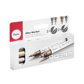 Alles-Marker Set [ 4 Stück] – gold/silber, 