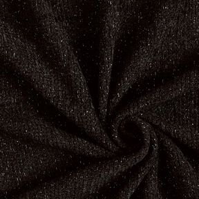 Chenille Strickjacquard Glitzer – schwarz/altsilber metallic, 