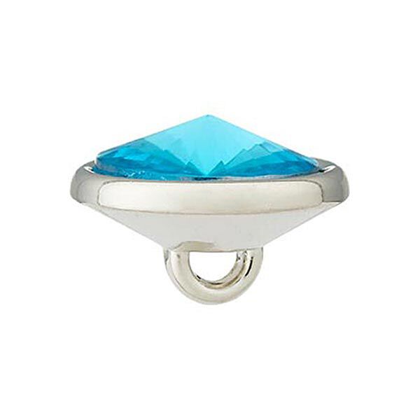 Strass-Polyesterknopf Öse – türkis, image number 2