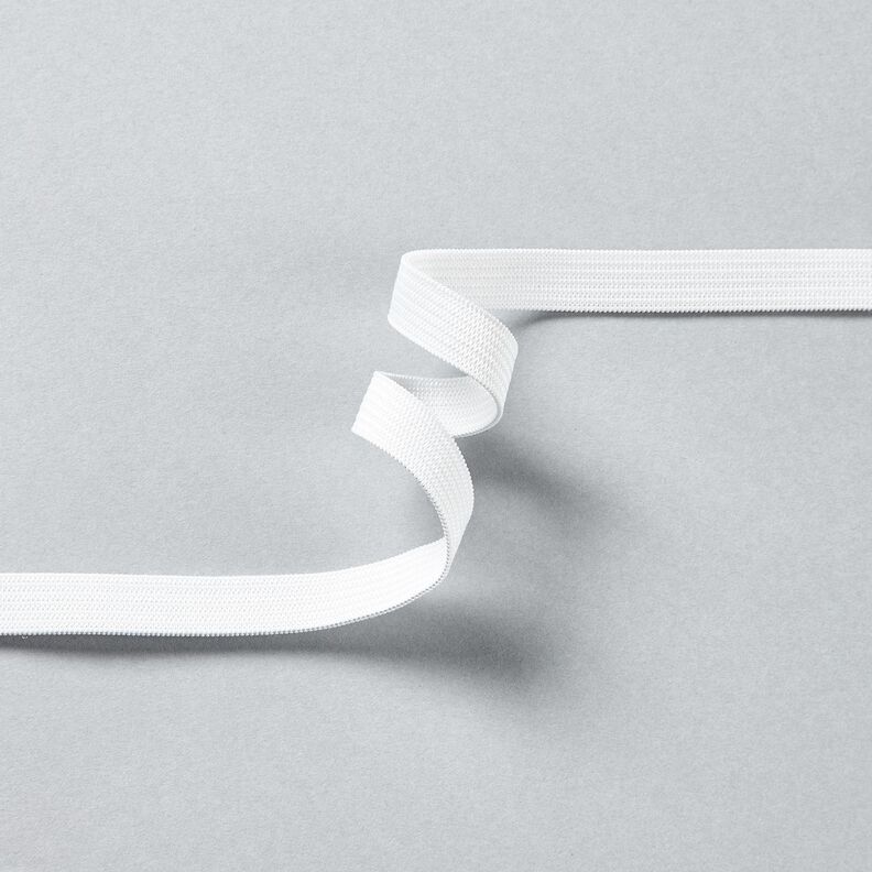 Glattes Gummiband [5 m | 10 mm] – weiss,  image number 2