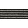 Gestreiftes Gummiband [ Breite: 25 mm ] – schwarz/silber,  thumbnail number 1