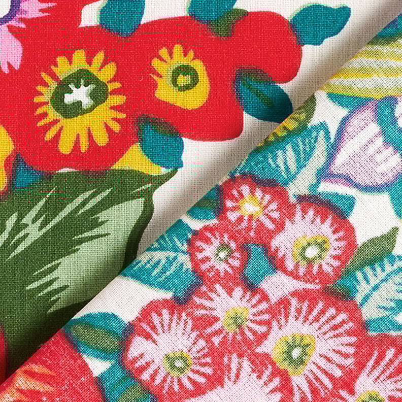 Baumwollstoff Cretonne Floral – rot, image number 4