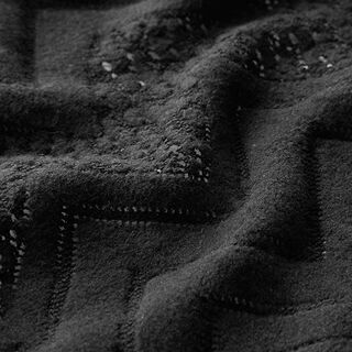 Wollmix ZickZack Lochmuster – schwarz, 