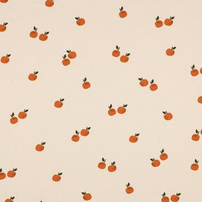 GOTS Baumwolljersey Orangen | Poppy Fabrics – hellbeige/karamell, 