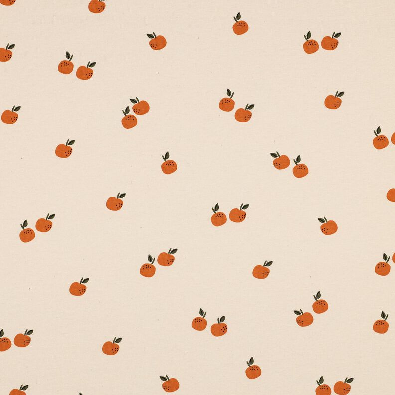 GOTS Baumwolljersey Orangen | Poppy Fabrics – hellbeige/karamell,  image number 1