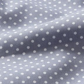 Baumwollpopeline Mini Polka Dots – stahlblau/weiss, 