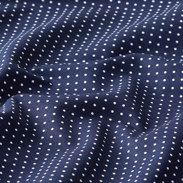 Baumwollpopeline kleine Punkte – marineblau/weiss,  image number 2