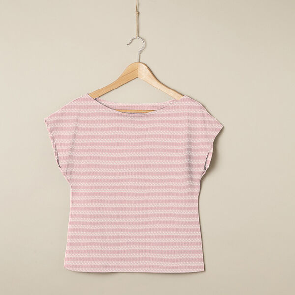 Strickstoff transparente Streifen – rosa, image number 5
