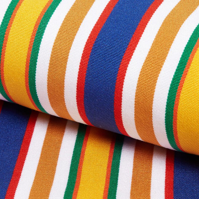 Outdoor Liegestuhlstoff Längsstreifen 44 cm – karamell/blau,  image number 5