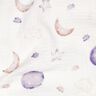 GOTS Musselin/ Doppel-Krinkel Gewebe Nachthimmel Digitaldruck | Poppy Fabrics – elfenbein/flieder,  thumbnail number 2
