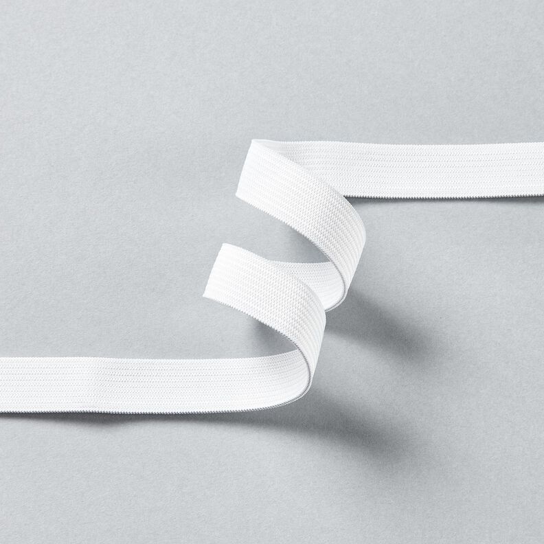 Glattes Gummiband [3 m | 15 mm] – weiss,  image number 2