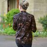 Baumwolljersey Goldsprenkel Herzen | Glitzerpüppi – schwarzblau/dunkelaltrosa,  thumbnail number 5
