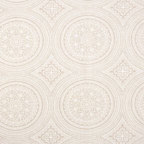 Dekostoff Canvas Mandala – natur/weiss, 