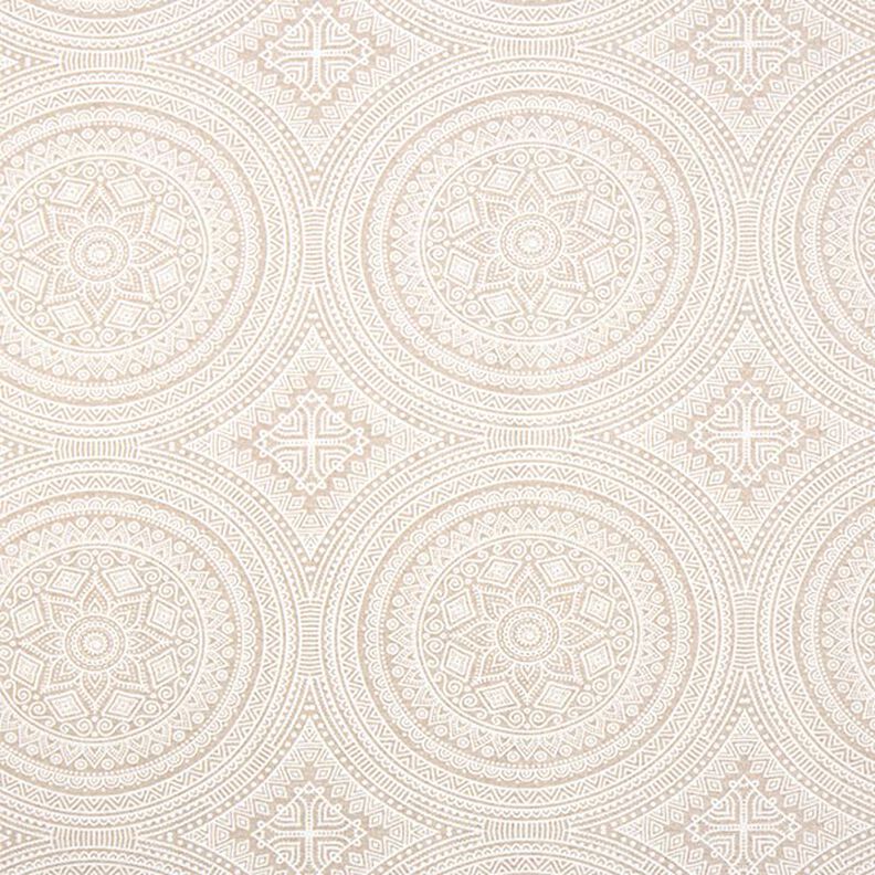 Dekostoff Canvas Mandala – natur/weiss,  image number 1