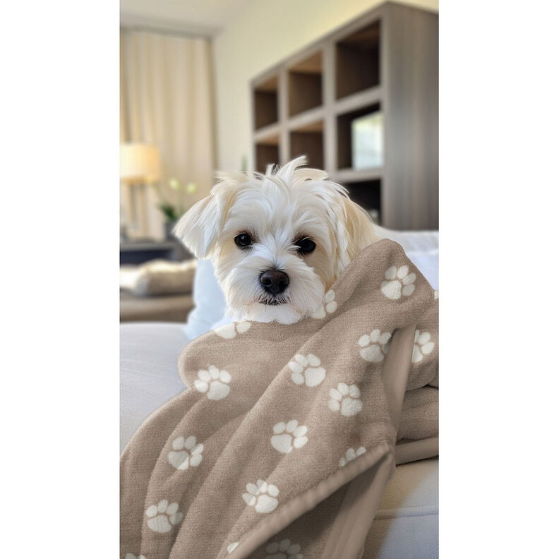 Kuschelfleece Tierpfoten | by Poppy – helltaupe/elfenbein,  image number 6