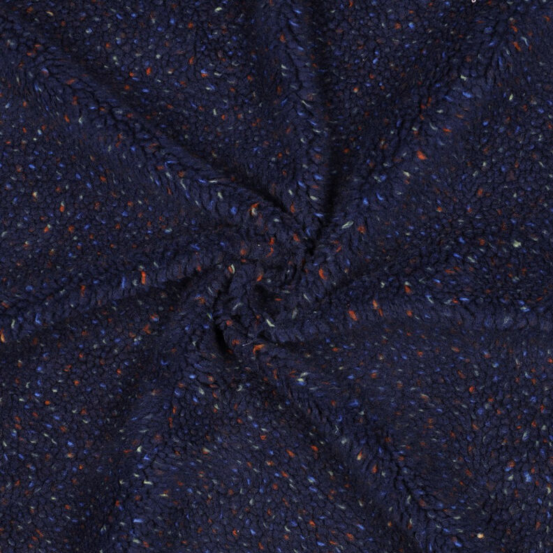 Teddyplüsch Tweed Melange | Poppy Fabrics – marineblau, image number 3