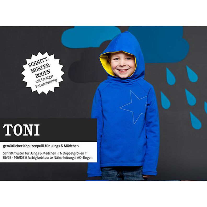 TONI Kapuzensweater für Jungs und Mädchen | Studio Schnittreif | 86-152,  image number 1