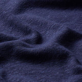 Viskose-Leinen-Mix Feinstrick – marineblau, 