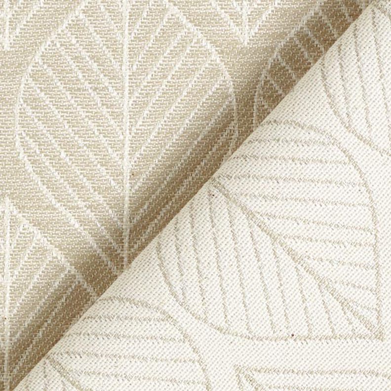 Dekostoff Jacquard Blätter – beige,  image number 6