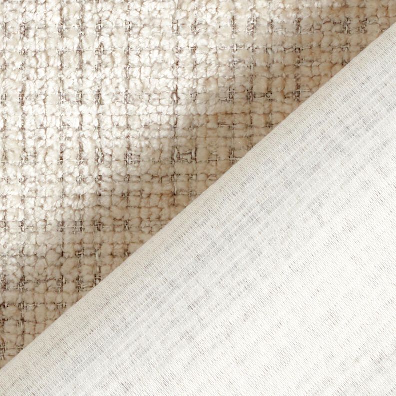 Polsterstoff Chenille Uni – mandel | Reststück 70cm,  image number 3