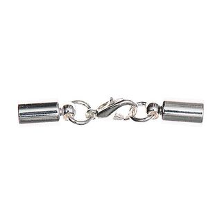 Karabiner mit Endkappen [5 mm], Jewellery Made by Me | Rico Design - silber, 
