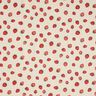 Dekostoff Halbpanama kleine Erdbeeren – rot/natur,  thumbnail number 1