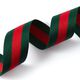 Webband Streifen [40 mm] – grün/rot,  thumbnail number 2