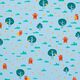 Baumwolljersey Biene und Bär | PETIT CITRON – hellblau,  thumbnail number 1