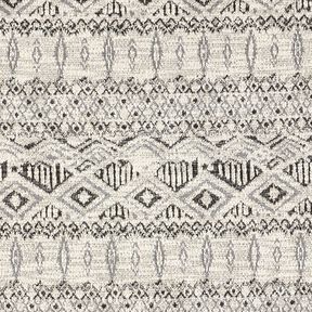 Strickbouclé Ikatmuster – grau/weiss, 